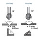 Composite panel bending cutter D12.7*d3.97*108°*L45