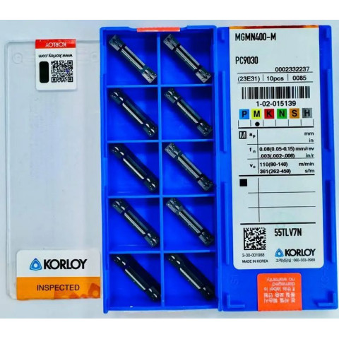 Carbide insert for cutting (grooving) KORLOY MGMN400-M PC9030