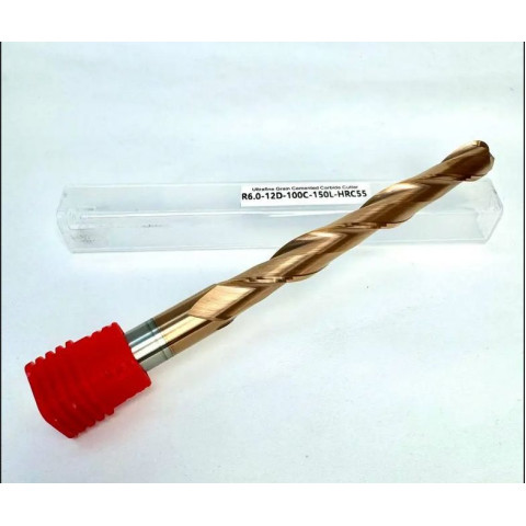 Spherical end mill R6*D12*100*150*2F HRC55