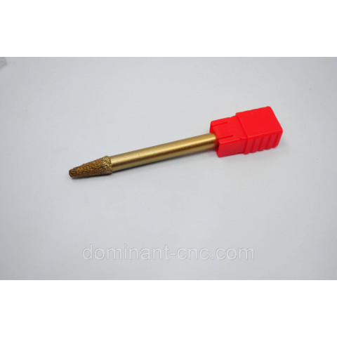 Фреза алмазная вакуумного напыления конусная D8*d4*l20*L60
