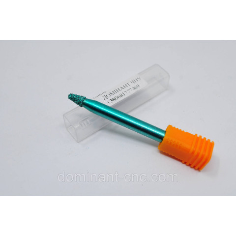 Фреза алмазная вакуумного напыления конусная D6*d2*l6*L60