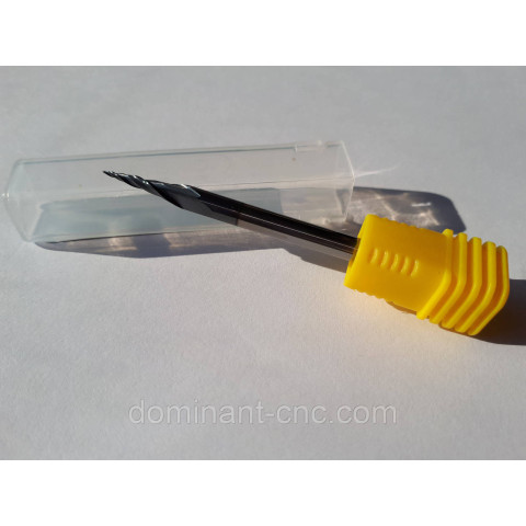 Фреза конусная HRC55*R0.25*15C*3,175D*38L