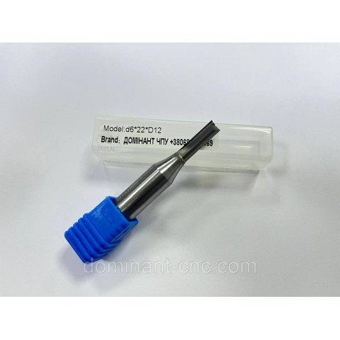 Фреза с прямыми ножами D12*d6*22*2f