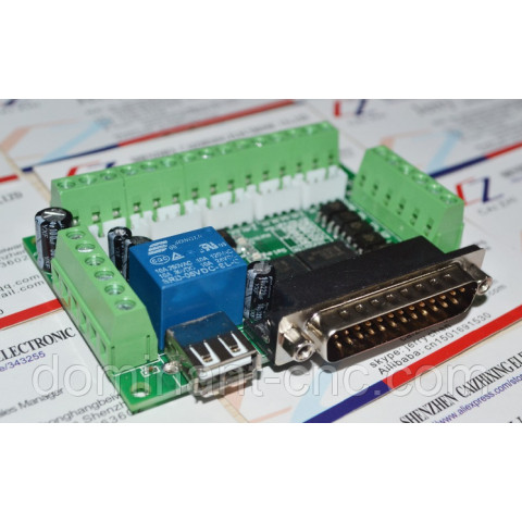 Interface board with optocoupler for 5 axes BL-MACH-V1.1