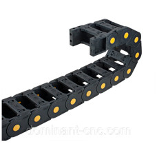 Flexible cable channel with an internal size of 25x57
