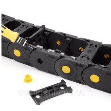 Set of sections for fastening the cable channel 25x57