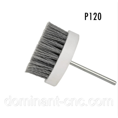 End grinding brush 120 with holder